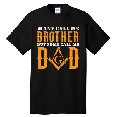 Freemason Dad Masonic Fraternal Freemasonry Square Compass Tall T-Shirt