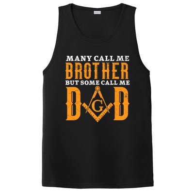 Freemason Dad Masonic Fraternal Freemasonry Square Compass PosiCharge Competitor Tank