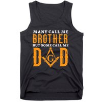 Freemason Dad Masonic Fraternal Freemasonry Square Compass Tank Top