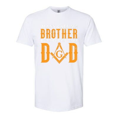 Freemason Dad Masonic Fraternal Freemasonry Square Compass Softstyle CVC T-Shirt