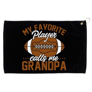 Football Dad My Favorite Player Calls Me Grandpa Grommeted Golf Towel