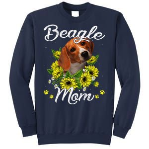 Funny Dog Mom Mothers Day Gift Sunflower Beagle Mom Sweatshirt