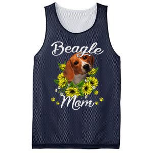 Funny Dog Mom Mothers Day Gift Sunflower Beagle Mom Mesh Reversible Basketball Jersey Tank