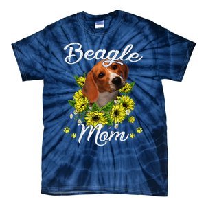 Funny Dog Mom Mothers Day Gift Sunflower Beagle Mom Tie-Dye T-Shirt