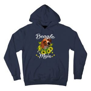 Funny Dog Mom Mothers Day Gift Sunflower Beagle Mom Tall Hoodie