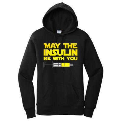 Funny Diabetes May The Insulin Be With You Gift Women's Pullover Hoodie