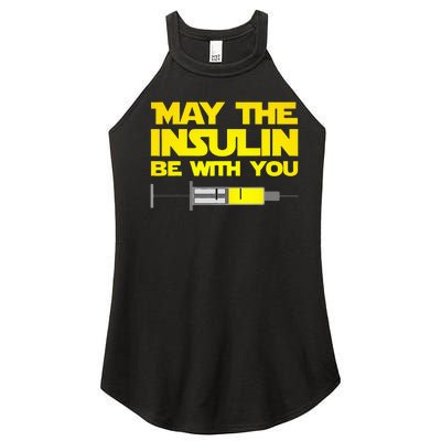 Funny Diabetes May The Insulin Be With You Gift Women’s Perfect Tri Rocker Tank