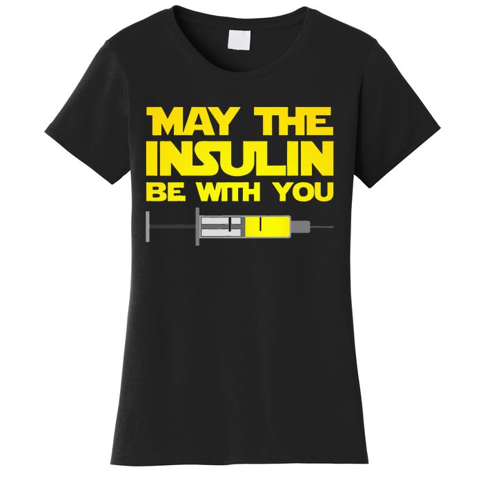 Funny Diabetes May The Insulin Be With You Gift Women's T-Shirt