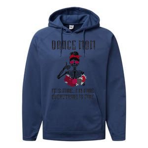 Funny Dance Mom Dancing Mother Of A Dancer Mama Performance Fleece Hoodie