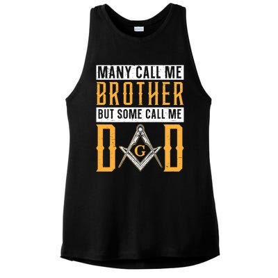 Freemason Dad Masonic Fraternal Freemasonry Square Compass Premium Ladies PosiCharge Tri-Blend Wicking Tank