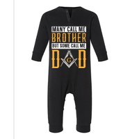 Freemason Dad Masonic Fraternal Freemasonry Square Compass Premium Infant Fleece One Piece