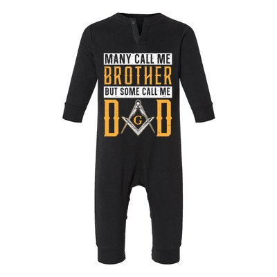 Freemason Dad Masonic Fraternal Freemasonry Square Compass Premium Infant Fleece One Piece