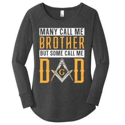 Freemason Dad Masonic Fraternal Freemasonry Square Compass Premium Women's Perfect Tri Tunic Long Sleeve Shirt