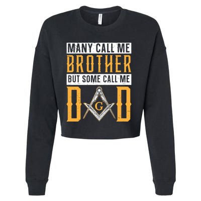 Freemason Dad Masonic Fraternal Freemasonry Square Compass Premium Cropped Pullover Crew