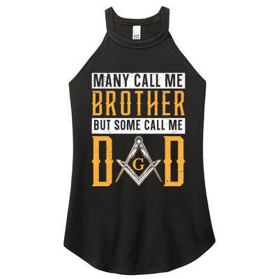 Freemason Dad Masonic Fraternal Freemasonry Square Compass Premium Women's Perfect Tri Rocker Tank