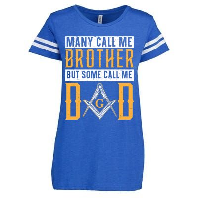 Freemason Dad Masonic Fraternal Freemasonry Square Compass Premium Enza Ladies Jersey Football T-Shirt