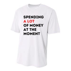 Funny Dad Mom Parents Day Spending A Lot Money At The Moment Youth Performance Sprint T-Shirt