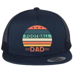 Football Dad Meaningful Gift FatherS Day Funny Sports Game Day Gift Flat Bill Trucker Hat