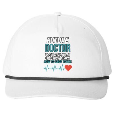 Future Doctor Medical Students Med School Graduate Graphic Gift Snapback Five-Panel Rope Hat