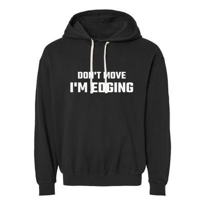 Funny DonT Move IM Edging Garment-Dyed Fleece Hoodie
