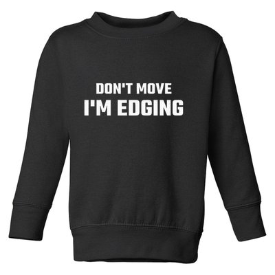 Funny DonT Move IM Edging Toddler Sweatshirt