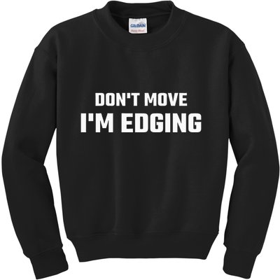 Funny DonT Move IM Edging Kids Sweatshirt