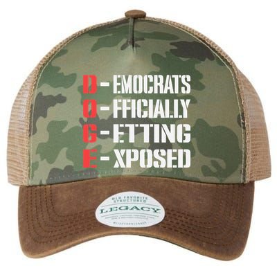 Funny Doge Meaning Government Corruption Exposed Legacy Tie Dye Trucker Hat