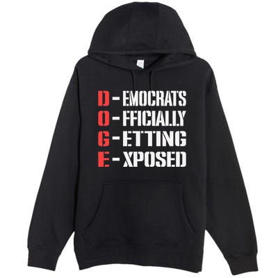 Funny Doge Meaning Government Corruption Exposed Premium Pullover Hoodie