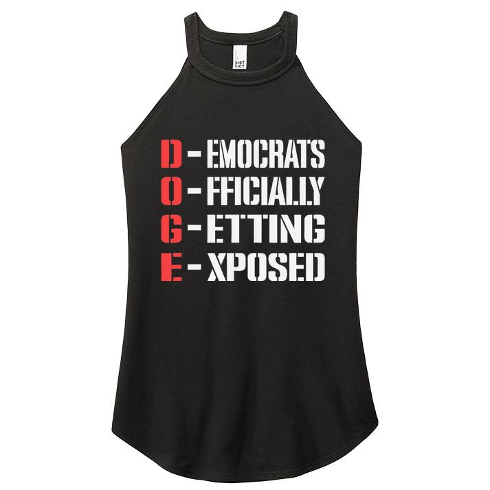 Funny Doge Meaning Government Corruption Exposed Women's Perfect Tri Rocker Tank