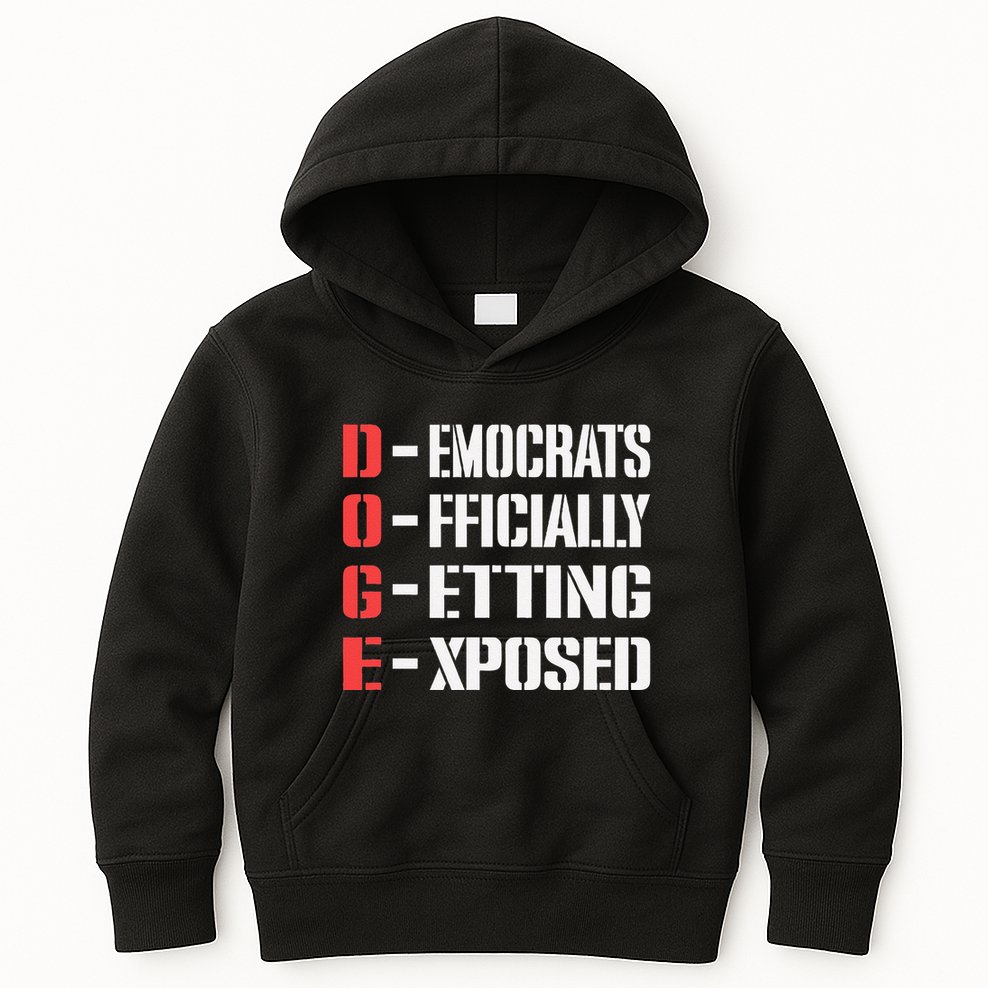 Funny Doge Meaning Government Corruption Exposed Kids Hoodie