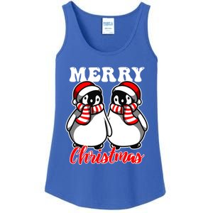 Festive Delight Merry Christmas Penguins Great Gift Ladies Essential Tank