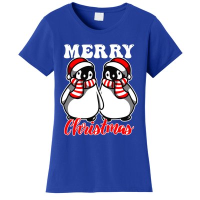 Festive Delight Merry Christmas Penguins Great Gift Women's T-Shirt