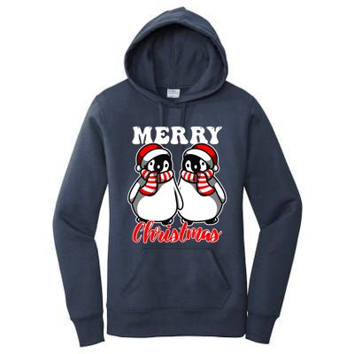 Festive Delight Merry Christmas Penguins Great Gift Women's Pullover Hoodie