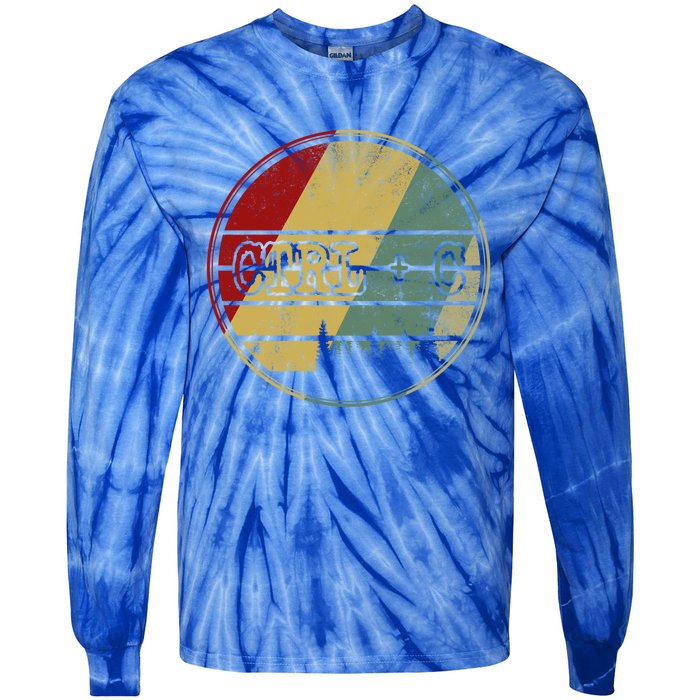 Fathers Day Matching Daddy And Me Copy Paste Ctrl C V Dad Gift Tie-Dye Long Sleeve Shirt