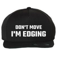 Funny Don't Move I'm Edging  Wool Snapback Cap
