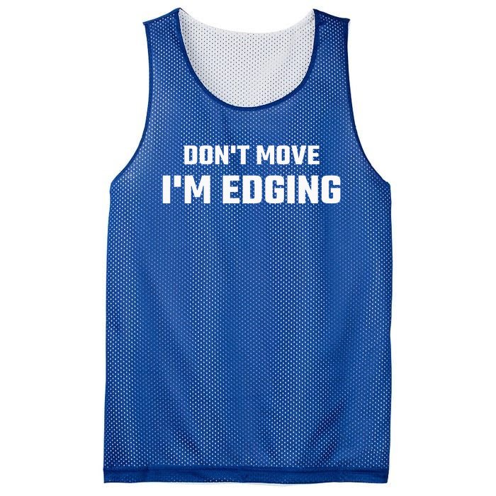 Funny Don't Move I'm Edging  Mesh Reversible Basketball Jersey Tank