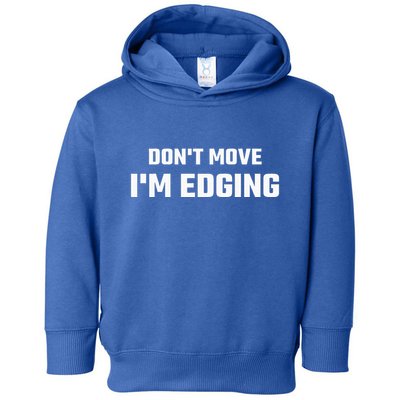 Funny Don't Move I'm Edging  Toddler Hoodie