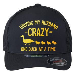 Funny Duck Mama Art For Wife Women Duck Themed Duck Lover Flexfit Unipanel Trucker Cap