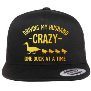 Funny Duck Mama Art For Wife Women Duck Themed Duck Lover Flat Bill Trucker Hat