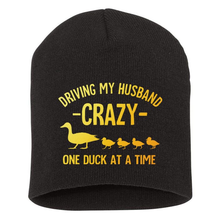 Funny Duck Mama Art For Wife Women Duck Themed Duck Lover Short Acrylic Beanie