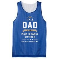 Funny Dad Maintenance Worker Fathers Day Gift Mesh Reversible Basketball Jersey Tank