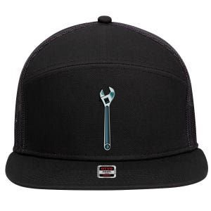 Father’s Day Mechanic Wrench Tool Garage Dad Gift 7 Panel Mesh Trucker Snapback Hat