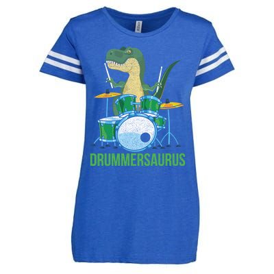 Funny Dinosaur Musician T Rex Drummer Boy Gift Drums Enza Ladies Jersey Football T-Shirt