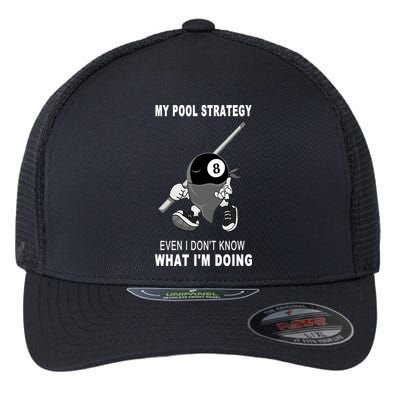 Father's Day My Pool Strategy Funny Billiards Pool Player Gift For Dad Flexfit Unipanel Trucker Cap
