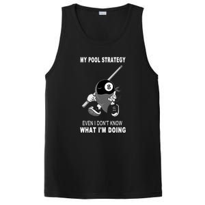 Father's Day My Pool Strategy Funny Billiards Pool Player Gift For Dad PosiCharge Competitor Tank