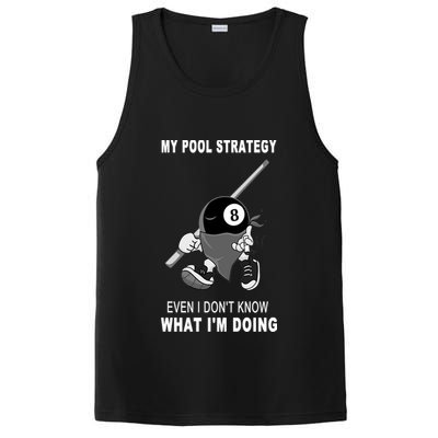 Father's Day My Pool Strategy Funny Billiards Pool Player Gift For Dad PosiCharge Competitor Tank
