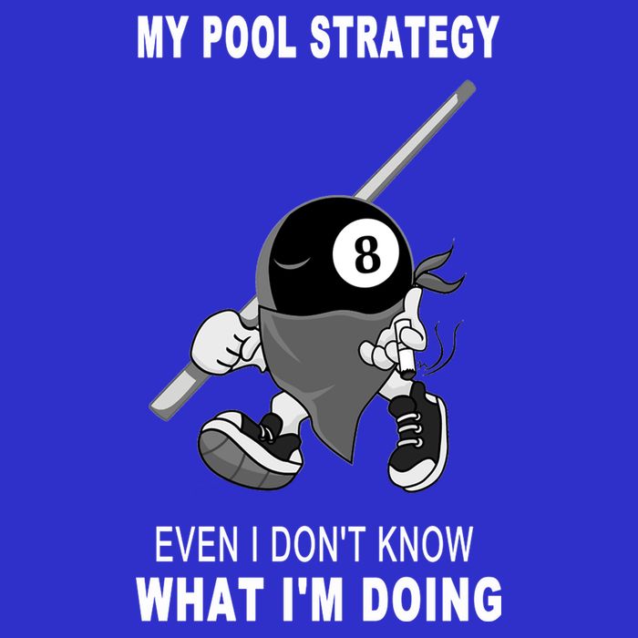 Father's Day My Pool Strategy Funny Billiards Pool Player Gift For Dad Toddler T-Shirt