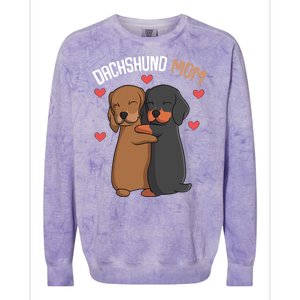 Funny Dachshund Mom Weenie Gift Colorblast Crewneck Sweatshirt