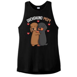 Funny Dachshund Mom Weenie Gift Ladies PosiCharge Tri-Blend Wicking Tank