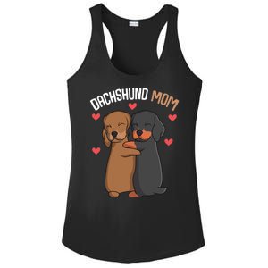 Funny Dachshund Mom Weenie Gift Ladies PosiCharge Competitor Racerback Tank